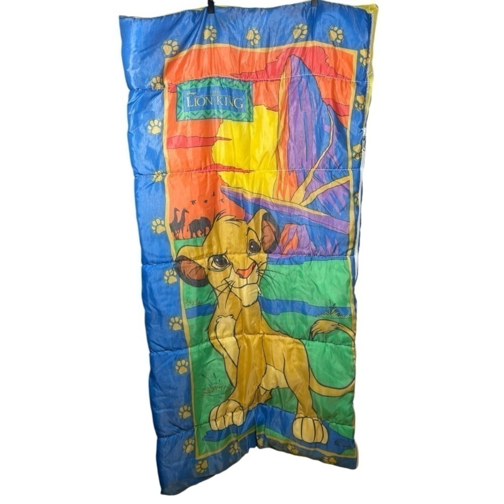 Vintage Disney Kids The Lion King Zip Sleeping Bag